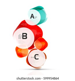Futuristic flying squares, abstract background template. Vector template background for print workflow layout, diagram, number options or web design banner