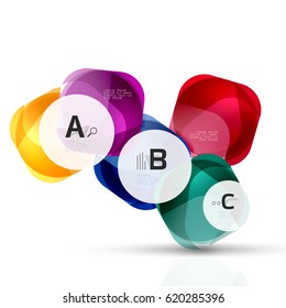 Cuadrados volantes futuristas, plantilla de fondo abstracto. Fondo de plantilla de vector para diseño de flujo de trabajo de impresión, diagrama, opciones de número o banner de diseño web