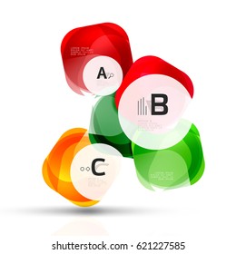 Cuadrados volantes futuristas, plantilla de fondo abstracto. Fondo de plantilla de vector para diseño de flujo de trabajo de impresión, diagrama, opciones de número o banner de diseño web