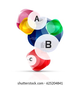 Cuadrados volantes futuristas, plantilla de fondo abstracto. Fondo de plantilla de vector para diseño de flujo de trabajo de impresión, diagrama, opciones de número o banner de diseño web