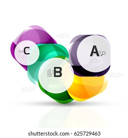 Cuadrados volantes futuristas, plantilla de fondo abstracto. Fondo de plantilla de vector para diseño de flujo de trabajo de impresión, diagrama, opciones de número o banner de diseño web