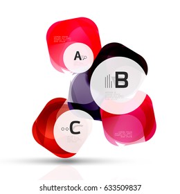Futuristic flying squares, abstract background template. Vector template background for print workflow layout, diagram, number options or web design banner