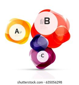 Futuristic flying squares, abstract background template. Vector template background for print workflow layout, diagram, number options or web design banner