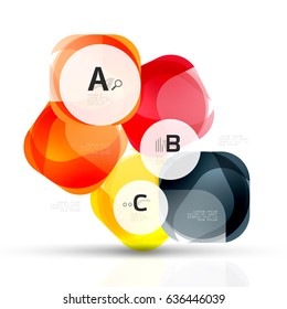 Futuristic flying squares, abstract background template. Vector template background for print workflow layout, diagram, number options or web design banner
