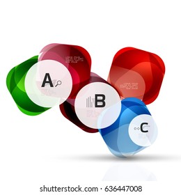 Futuristic flying squares, abstract background template. Vector template background for print workflow layout, diagram, number options or web design banner