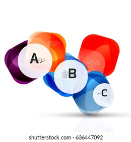 Futuristic flying squares, abstract background template. Vector template background for print workflow layout, diagram, number options or web design banner