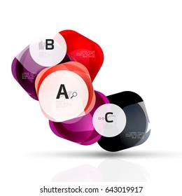 Cuadrados volantes futuristas, plantilla de fondo abstracto. Fondo de plantilla de vector para diseño de flujo de trabajo de impresión, diagrama, opciones de número o banner de diseño web