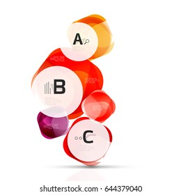 Futuristic flying squares, abstract background template. Vector template background for print workflow layout, diagram, number options or web design banner