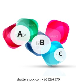 Cuadrados volantes futuristas, plantilla de fondo abstracto. Fondo de plantilla de vector para diseño de flujo de trabajo de impresión, diagrama, opciones de número o banner de diseño web