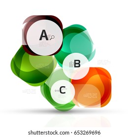 Futuristic flying squares, abstract background template. Vector template background for print workflow layout, diagram, number options or web design banner