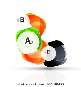 Futuristic flying squares, abstract background template. Vector template background for print workflow layout, diagram, number options or web design banner