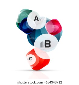 Futuristic flying squares, abstract background template. Vector template background for print workflow layout, diagram, number options or web design banner