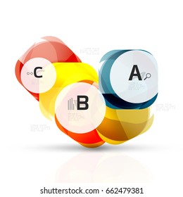 Futuristic flying squares, abstract background template. Vector template background for print workflow layout, diagram, number options or web design banner