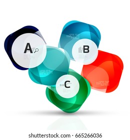 Futuristic flying squares, abstract background template. Vector template background for print workflow layout, diagram, number options or web design banner