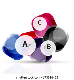Futuristic flying squares, abstract background template. Vector template background for print workflow layout, diagram, number options or web design banner