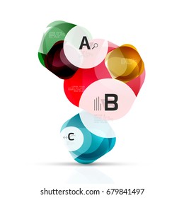 Futuristic flying squares, abstract background template. Vector template background for print workflow layout, diagram, number options or web design banner