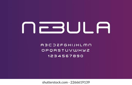 Futuristic font alphabet letters. Abstract technology space font and alphabet. Font for data science ,science, tech, space, medical, technology, digital interface projects. futuristic font Logo.