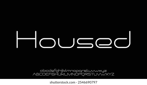 Futuristic font alphabet letters. Abstract technology space font and alphabet. Font for data science ,science, tech, space, medical, technology, digital interface projects. futuristic font Logo.
