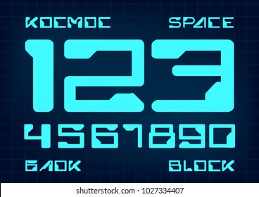 Futuristic font. Cosmic Font. Vector alphabet set.Fresh futuristic Techno font trance style lettering