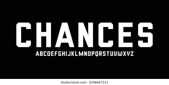 futuristische Schriftart, modernes scifi Schriftdesign. Alphabet, Vektorgrafik