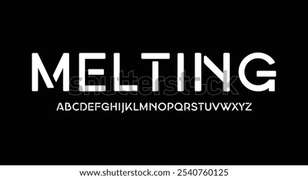 futuristic font, modern scifi typeface design. Alphabet vector illustration
