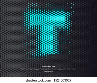 Futuristic font pattern - T