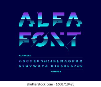 Futuristic font with retro feeling