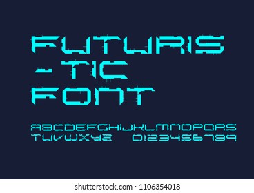 Futuristic font set 