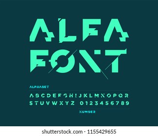 Futuristic font set