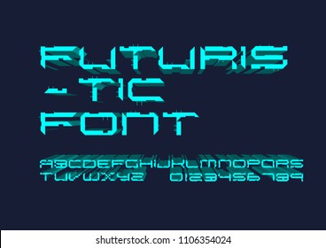 Futuristic Font Set 3D