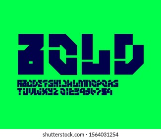 Futuristic font set in vector format