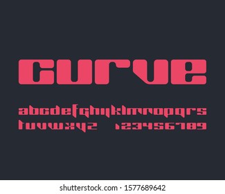 Futuristic font set in vector format