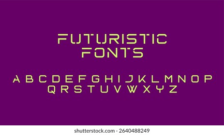 FUTURISTIC Font style vector artworks