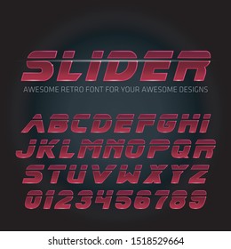 Futuristic Font. Vector Techno Alphabet.