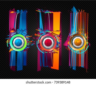 Futuristic Frame Art Design with Abstract shapes and drops of colors behind the space for text. Modern Artistic flyer or party thai background.