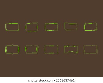 Futuristic Frame Border Element Set