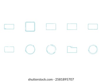 Futuristic Frame Design Element Set