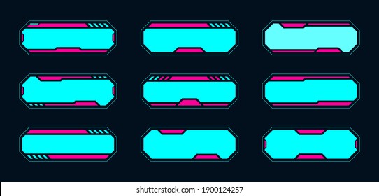Futuristic frame hud design for the digital game online.	
