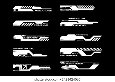 futuristic frame tech hud interface graphic design templates