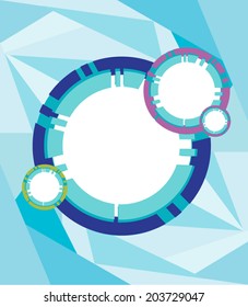 Futuristic Frame vector. Multiple circles
