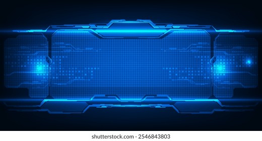 Futuristic frame,screen,panels,border and windows for head up display or dashboard control and technology background.Future sci fi tech style design concepts.Vector illustrations.