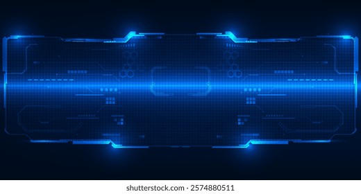 Futuristic frame,screen,panels,border and windows for head up display or dashboard control and technology background.Future sci fi tech style design concepts.Vector illustrations.