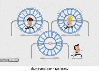 Futuristic freedom ,Businessman independently. , eps10 vector format
