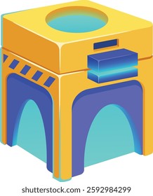 Futuristic game deposit box vector illustration