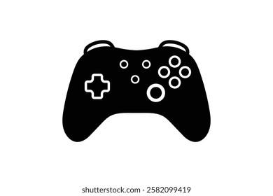 Futuristic Gamepad Icon for Modern Consoles, digital game controller, gaming icon, gaming pad symbol, flat design gamepad, joystick icon