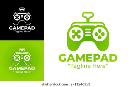 Un símbolo de gamepad futurista que combina líneas elegantes y señales tecnológicas, perfecto para plataformas de juegos de próxima generación.