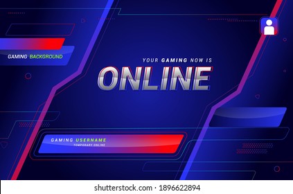 Fondo de juego futurista para modo de streaming en vivo sin conexión