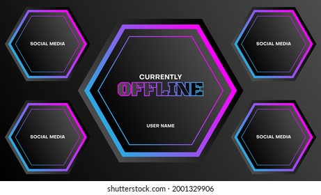 Offline-Gaming-Banner-Hintergrund für Streamer