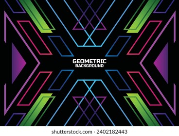 banner de fondo geométrico para juegos futuristas