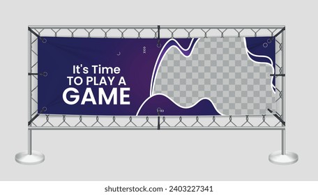 futuristic gaming mesh banners design template